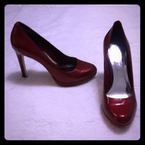 Red Patent High Heel Pumps - Women's Classic Round Toe